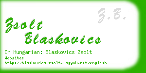 zsolt blaskovics business card